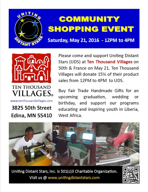 Ten Thousand Villages Community Shopping Event on May 21
